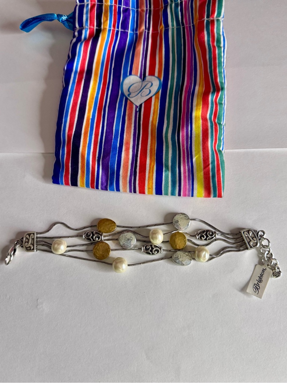 Brighton 5 strand bracelet Mediterranean pearl NWT - Picture 3 of 7